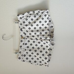OLD NAVY 100% cotton short shorts white & black diamond Sz 6 Pinup Girl Retro